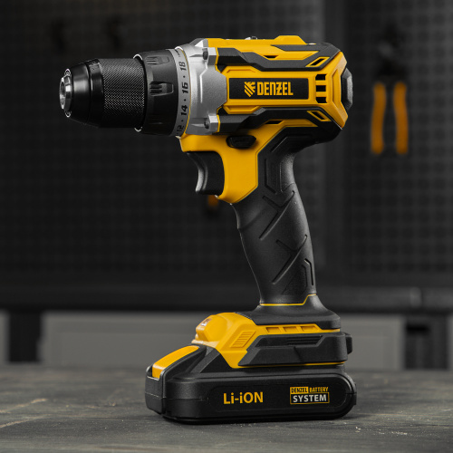 Дрель-шуруповерт аккумуляторная, бесщет. BLDL-18-02 Li-Ion, 18 В Denzel по ценам производителя в Воронеже с доставкой по всей России
