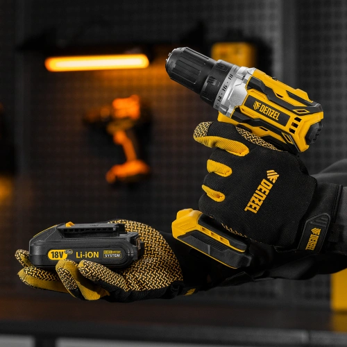 Дрель-шуруповерт аккумуляторная, бесщет. BLDL-18-0 Li-Ion, 18 В Denzel по ценам производителя в Воронеже с доставкой по всей России