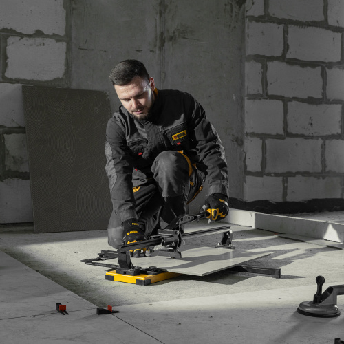 Плиткорез рельсовый 600х16мм, каретка на подш., стальная станина, усил. рукоятка-пенал Denzel по ценам производителя в Воронеже с доставкой по всей России