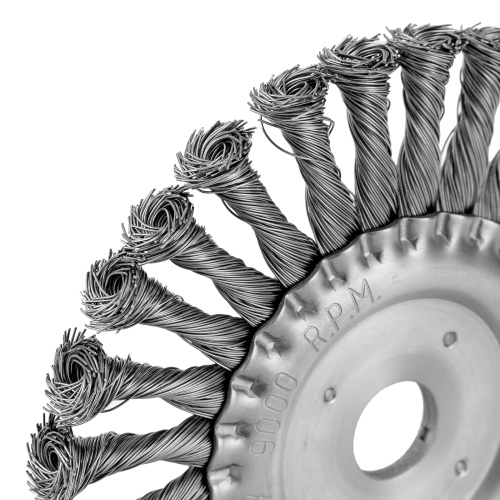 Щетка для УШМ 175 мм, посадка 22.2 мм, плоская, крученая металлическая проволока Сибртех по ценам производителя в Воронеже с доставкой по всей России
