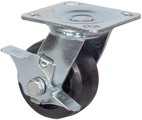 Колесо большегрузное поворотное с тормозом обрезиненное 200 мм - SCdb 80 по ценам производителя в Воронеже с доставкой по всей России