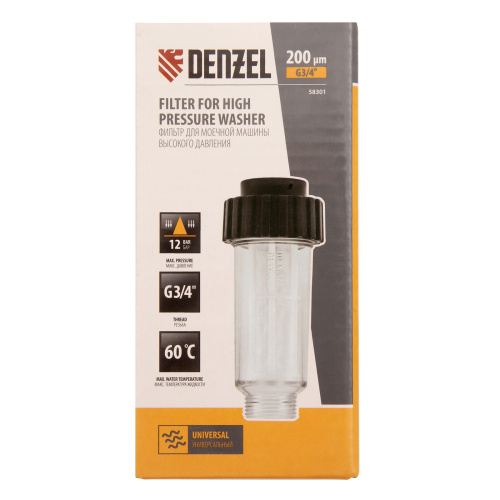 Фильтр для моечных машин высокого давления, G3/4 дюйм, универсальный Denzel по ценам производителя в Воронеже с доставкой по всей России