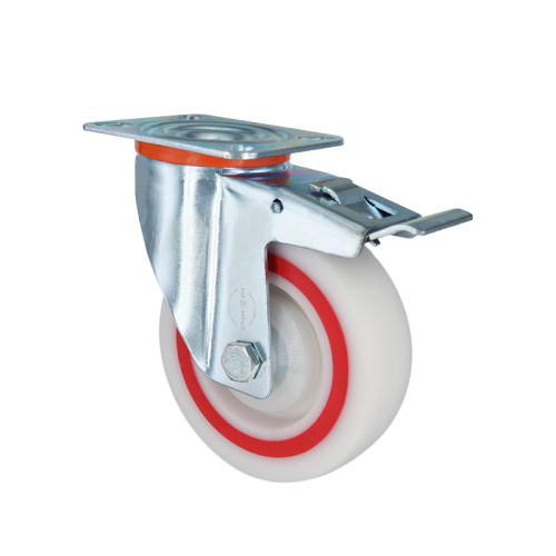 Колесо полипропиленовое поворотное с тормозом EM01 MBTM 125 F по ценам производителя в Воронеже с доставкой по всей России