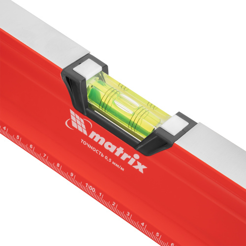 Уровень алюминиевый, магнит, фрезерованный, 3 глазка (1 зеркальный) двухкомпонентные рукоятки, 2000 мм Matrix по ценам производителя в Воронеже с доставкой по всей России