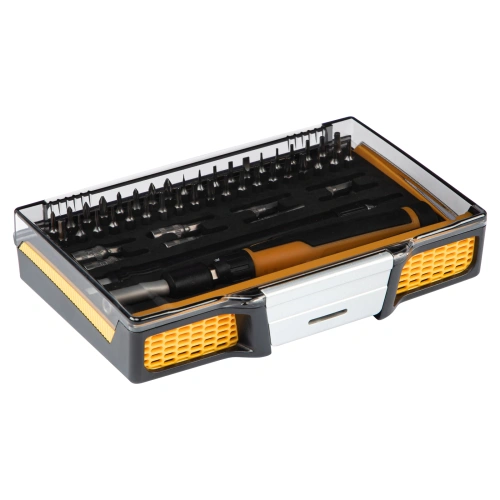 Отвертка с набором бит и торцевых головок для точных работ, гибкий привод, 48 шт, CrMo Denzel по ценам производителя в Воронеже с доставкой по всей России