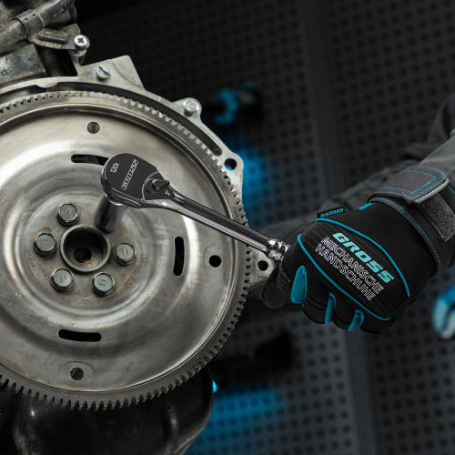 Ключ-трещотка 1/2", CrV, 120 зубьев, цельнометаллический, хром Gross по ценам производителя в Воронеже с доставкой по всей России