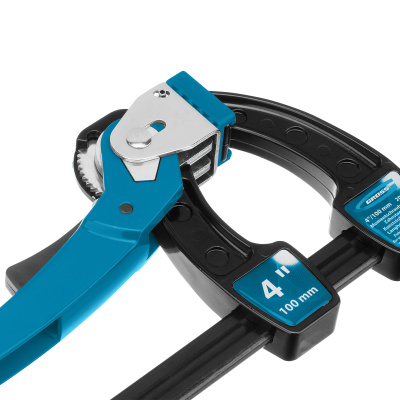 Струбцина реечная быстрозажимная 4, металлический корпус, рычажный храповой механизм, 100 мм Gross по ценам производителя в Воронеже с доставкой по всей России