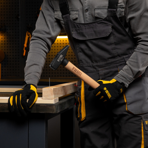 Молоток слесарный, 800 г, кованый квадратный боек, буковая рукоятка Denzel по ценам производителя в Воронеже с доставкой по всей России