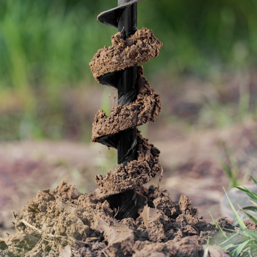 Шнек для грунта ER-80, диаметр 80 мм, длина 800 мм,соединение 20 мм, съемный нож Denzel по ценам производителя в Воронеже с доставкой по всей России