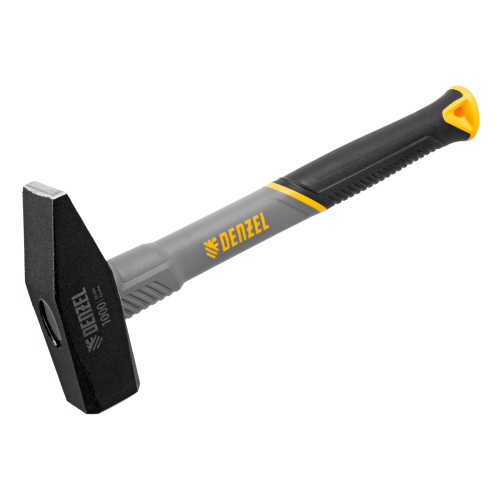 Молоток слесарный, 1000 г, кованый, фибергласовая рукоятка c TPR покрытием Denzel по ценам производителя в Воронеже с доставкой по всей России