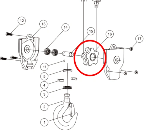 Грузовой вал звёздочка крюковой подвески 0102 по ценам производителя в Воронеже с доставкой по всей России