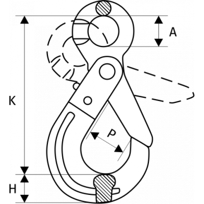 Крюк самозакрывающийся  8т, размер 16 - 8 по ценам производителя в Воронеже с доставкой по всей России