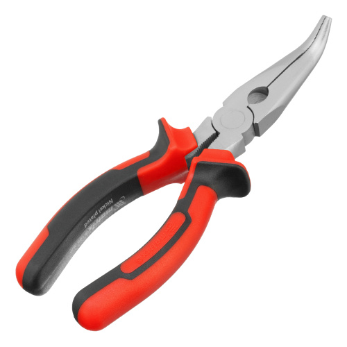 Длинногубцы изогнутые Nickel, 180 мм, никелированные, двухкомпонентные рукоятки Matrix по ценам производителя в Воронеже с доставкой по всей России