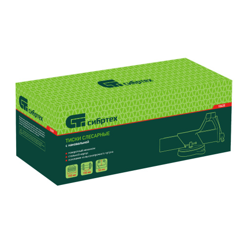 Тиски слесарные, 150 мм, стальные, поворотные Сибртех по ценам производителя в Воронеже с доставкой по всей России