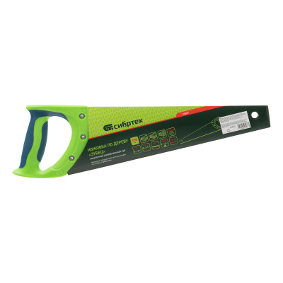 Ножовка по дереву "Зубец", 350 мм, 7-8 TPI, каленый зуб 2D, защитное покрытие, двухкомпонентная рукоятка Сибртех по ценам производителя в Воронеже с доставкой по всей России