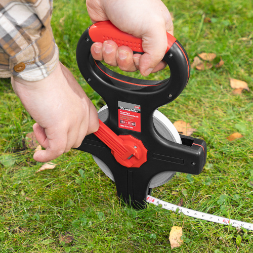 Рулетка геодезическая, 50 м х 12,5 мм, металлическая лента, открытый корпус Matrix по ценам производителя в Воронеже с доставкой по всей России