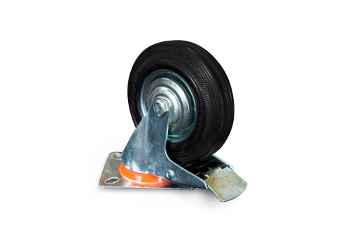 Колесо поворотное резина SRCLb 55 125 мм с тормозом (N) по ценам производителя в Воронеже с доставкой по всей России