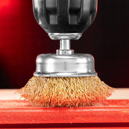 Набор щеток для дрели, 3 шт, 1 плоская, 50 мм, 2 "чашки", 25-50 мм, со шпильками Matrix по ценам производителя в Воронеже с доставкой по всей России