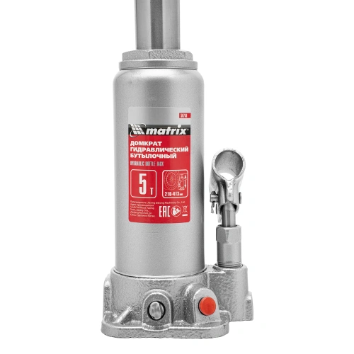 Домкрат гидравлический бутылочный, 5 т, высота подъема 216-413 мм, в пластиковый кейсе Matrix по ценам производителя в Воронеже с доставкой по всей России