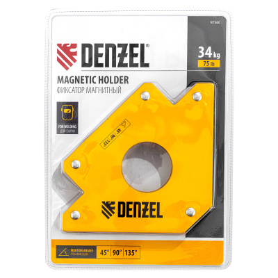 Фиксатор магнитный для сварочных работ усилие 75 LB Denzel по ценам производителя в Воронеже с доставкой по всей России