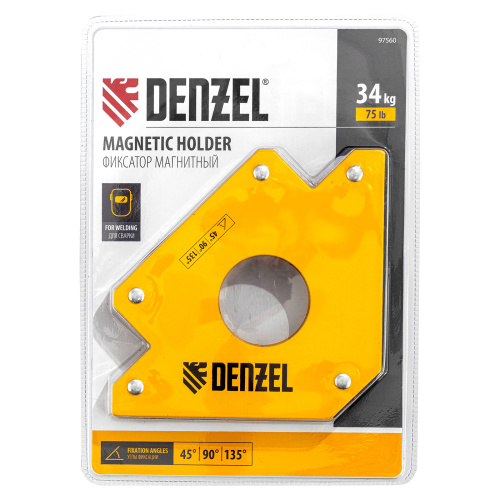 Фиксатор магнитный для сварочных работ усилие 75 LB Denzel по ценам производителя в Воронеже с доставкой по всей России