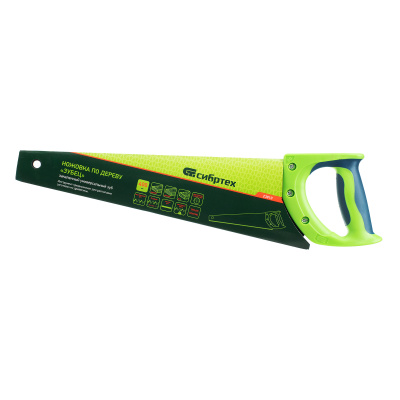 Ножовка по дереву "Зубец", 400 мм, 7-8 TPI, каленый зуб 2D, защитное покрытие, двухкомпонентная рукоятка Сибртех по ценам производителя в Воронеже с доставкой по всей России