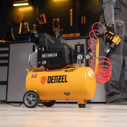 Компрессор воздушный DK1500/24, Х-PRO 1.5 кВт, 230 л/мин, 24 л Denzel по ценам производителя в Воронеже с доставкой по всей России