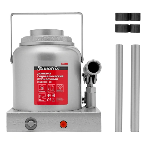 Домкрат гидравлический бутылочный, 50 т, h подъема 236-356 мм Matrix по ценам производителя в Воронеже с доставкой по всей России