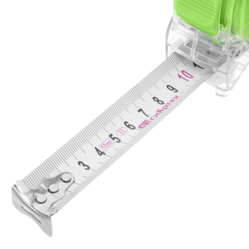 Рулетка Кварц,прозрачный корпус,амортизатор,10 м х 25 мм Сибртех по ценам производителя в Воронеже с доставкой по всей России