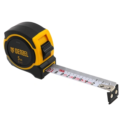 Рулетка 5м х 25мм, двухкомп. корпус, магнитный обрезиненный зацеп Denzel по ценам производителя в Воронеже с доставкой по всей России