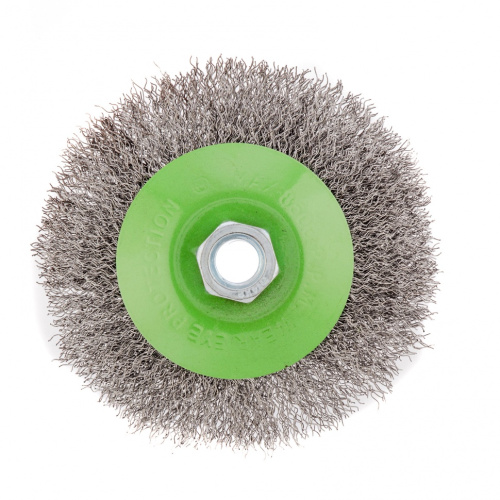 Щетка для УШМ, 115 мм, М14, "тарелка", витая проволока 0.3 мм Сибртех по ценам производителя в Воронеже с доставкой по всей России