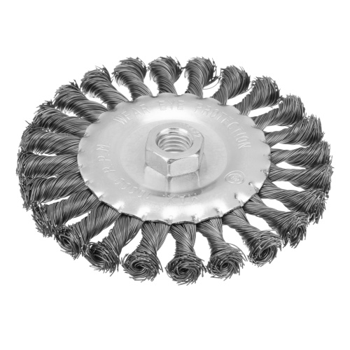 Щетка для УШМ 125 мм, М14, плоская, крученая проволока 0.5 мм Matrix по ценам производителя в Воронеже с доставкой по всей России