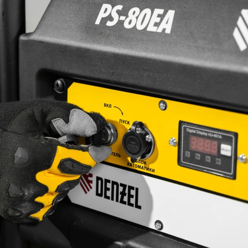 Генератор бензиновый PS 80 EA, 8.0 кВт, 230 В, 25 л, коннектор автоматики, электростартер Denzel по ценам производителя в Воронеже с доставкой по всей России