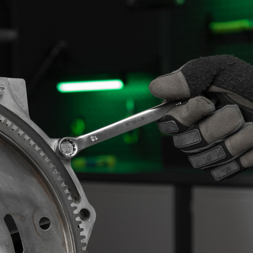 Набор ключей комбинированных 6-17 мм, 6 шт., CrV, матовый хром Stels по ценам производителя в Воронеже с доставкой по всей России