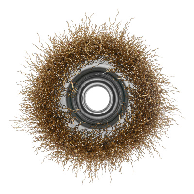 Щетка для УШМ, 75 мм, М14, "чашка", латунированная витая проволока Matrix по ценам производителя в Воронеже с доставкой по всей России