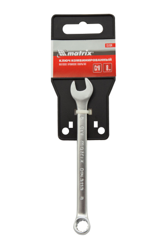 Ключ комбинированный, 8 мм, CrV, матовый хром Matrix по ценам производителя в Воронеже с доставкой по всей России