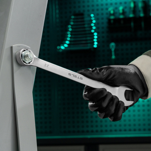 Ключ комбинированный, 23 мм, CrV, матовый хром Stels по ценам производителя в Воронеже с доставкой по всей России