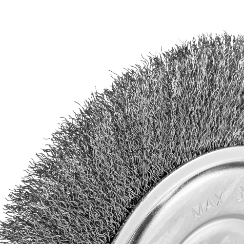 Щетка для УШМ, 200 мм, посадка 22.2 мм, плоская, витая проволока 0.3 мм Сибртех по ценам производителя в Воронеже с доставкой по всей России