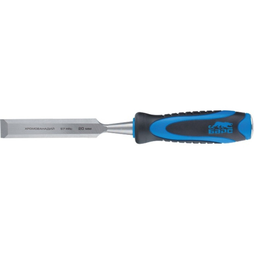 Долото-стамеска, плоская, 10 мм, двухкомпонентная рукоятка, металлический затыльник Барс по ценам производителя в Воронеже с доставкой по всей России