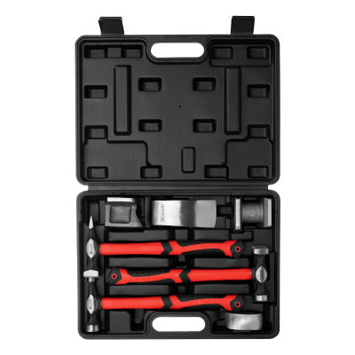 Набор рихтовочный, 3 молотка с фибергласовыми ручками, 4 наковальни, пластиковый бокс Matrix по ценам производителя в Воронеже с доставкой по всей России