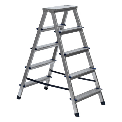 Стремянка двусторонняя 5 ступеней, алюминиевая, Сибртех по ценам производителя в Воронеже с доставкой по всей России