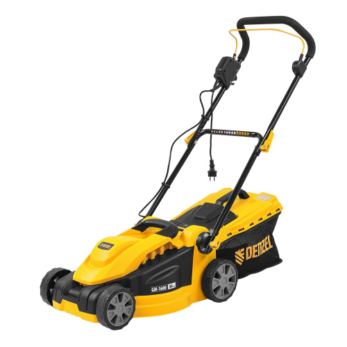 Газонокосилка электрическая GM-1600, 1600 Вт, ширина 36 см, 3 уровя, травосборник 35 л. Denzel по ценам производителя в Воронеже с доставкой по всей России