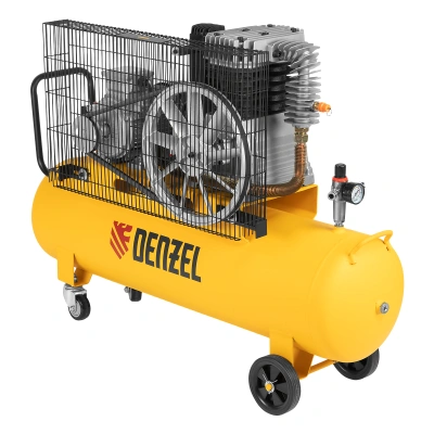 Компрессор воздушный, ременный привод BCI4000-T/100, 4.0 кВт, 100 литров, 690 л/мин Denzel по ценам производителя в Воронеже с доставкой по всей России