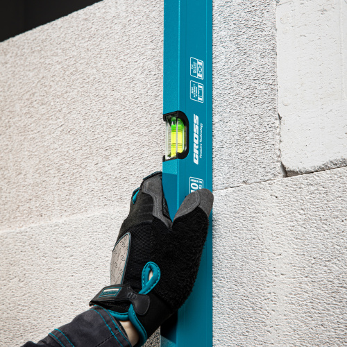 Уровень алюминиевый усиленный, 800 мм, 3 глазка Gross по ценам производителя в Воронеже с доставкой по всей России