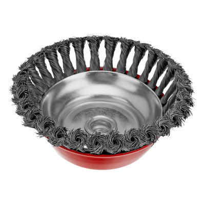 Щетка для УШМ, 150 мм, М14, "чашка", крученая проволока 0.5 мм Matrix по ценам производителя в Воронеже с доставкой по всей России