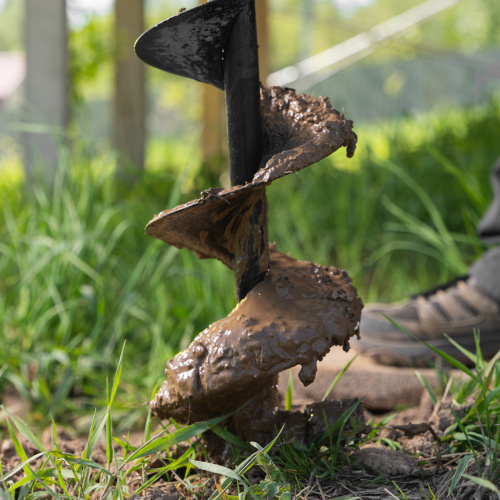 Шнек для грунта ER-150, диаметр 150 мм, длина 800 мм,соединение 20 мм, съемный нож Denzel по ценам производителя в Воронеже с доставкой по всей России