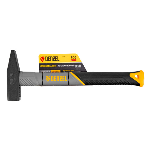 Молоток слесарный, 500 г, кованый, фибергласовая рукоятка c TPR покрытием Denzel по ценам производителя в Воронеже с доставкой по всей России