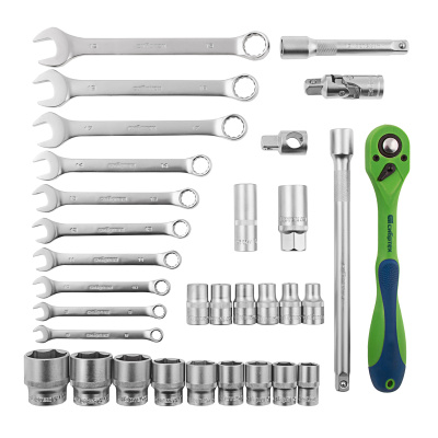 Набор инструментов 32 предмета, CrV, 1/2" Сибртех по ценам производителя в Воронеже с доставкой по всей России