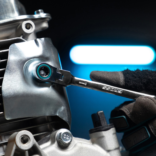 Набор ключей комбинированных с трещоткой, 8-19 мм, 7 шт, шарнирные, CrV Gross по ценам производителя в Воронеже с доставкой по всей России