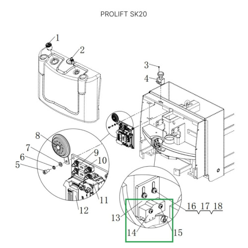 Датчик холла для штабелеров SDR/SDK1533/2036, для тележек SK20 по ценам производителя в Воронеже с доставкой по всей России